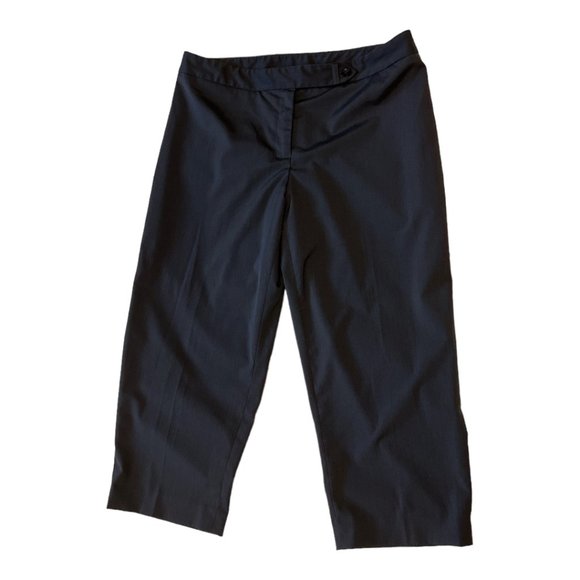 NINE WEST Capri Pants Size 10 Slate Gray Slight Stretch Zip Up Golf - Picture 4 of 13